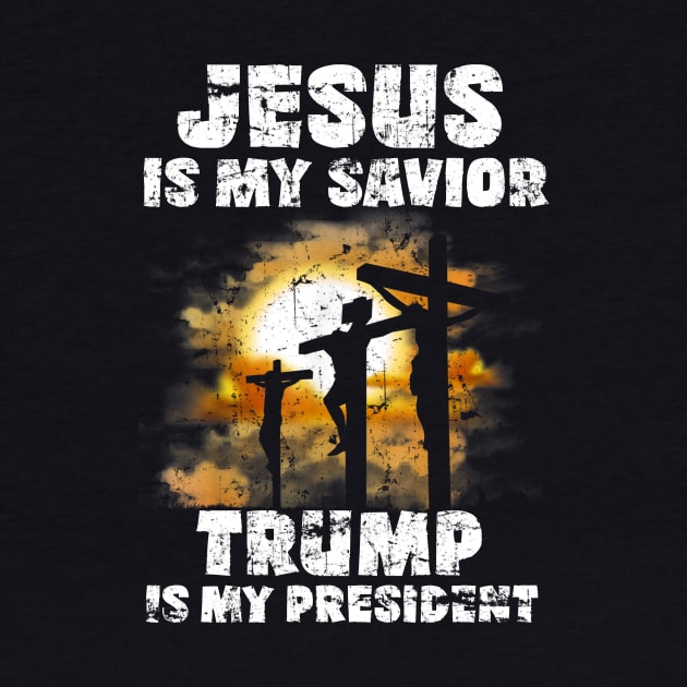 Jesus Is My Savior Trump Is My President American Flag by dashawncannonuzf